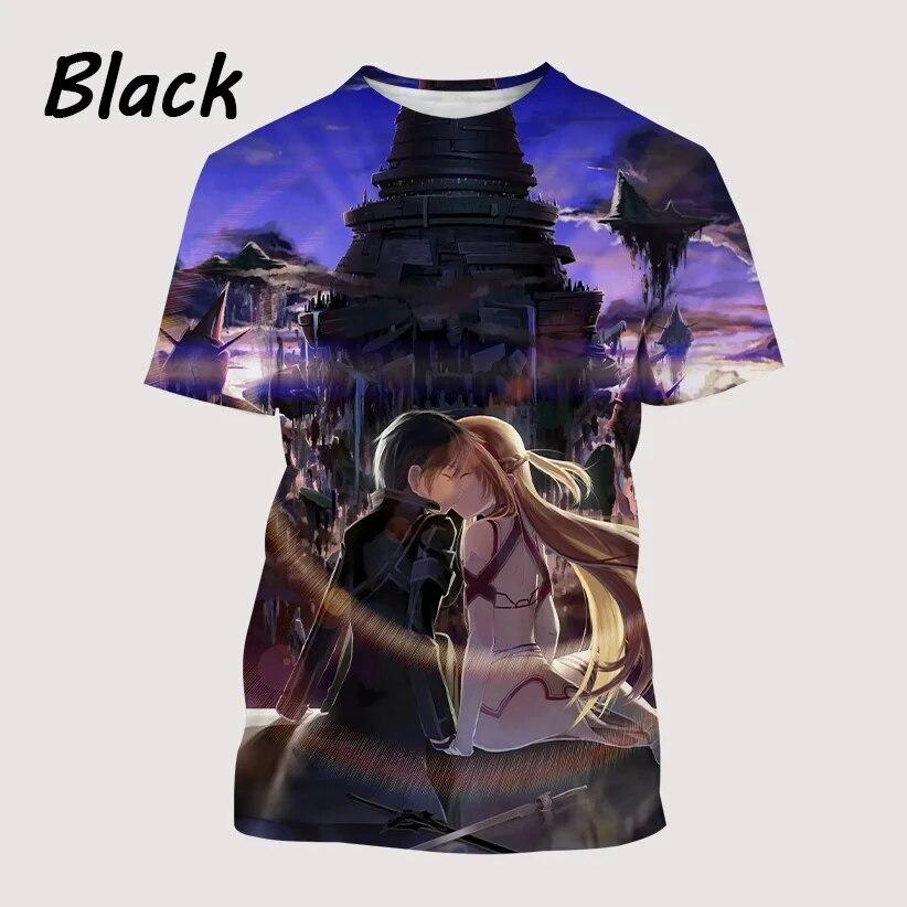 Xin nan zhuang Zomer Sword Art Online 3D Gedrukt T-shirt Unisex Casual T-shirt Harajuku T-shirt Nieuwe Anime SAO T-shirt M