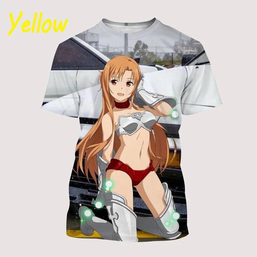 Xin nan zhuang Zomer Sword Art Online 3D Gedrukt T-shirt Unisex Casual T-shirt Harajuku T-shirt Nieuwe Anime SAO T-shirt M