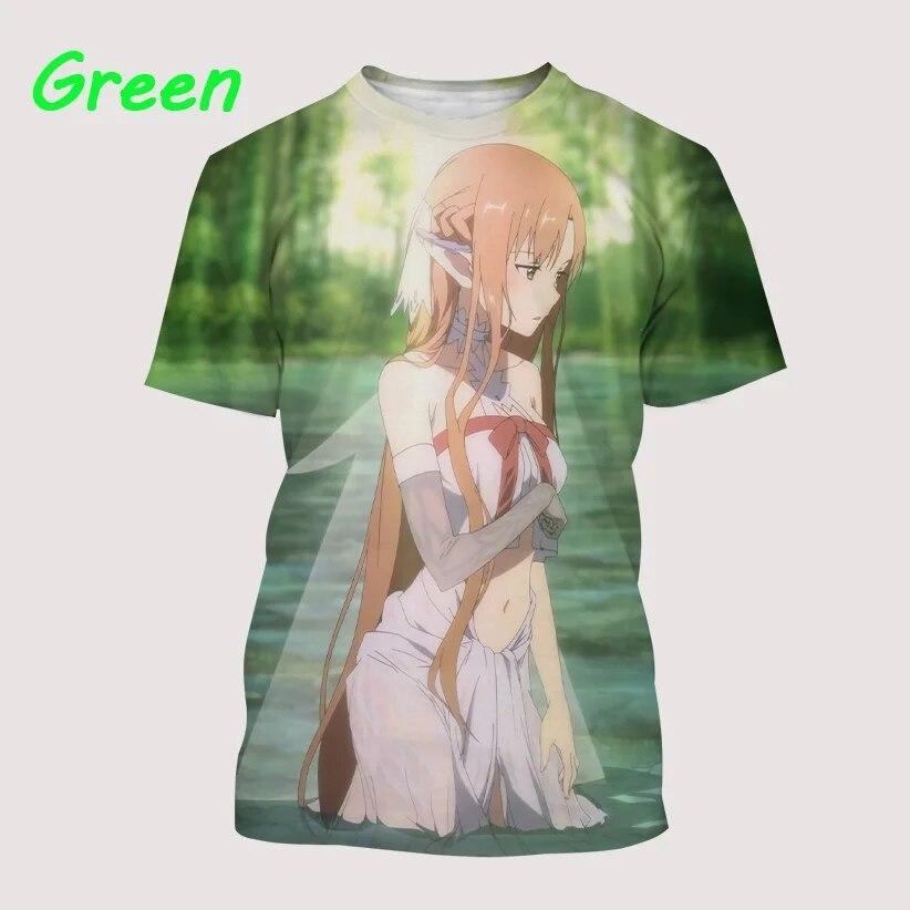 Xin nan zhuang Zomer Sword Art Online 3D Gedrukt T-shirt Unisex Casual T-shirt Harajuku T-shirt Nieuwe Anime SAO T-shirt M