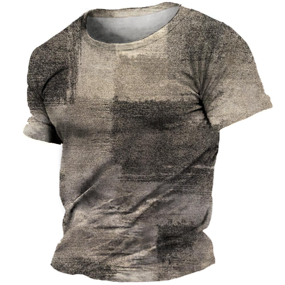 ETST WENDY 005 Zomer T-shirt voor heren 3d strepen print streetwear vintage grafische T-shirts oversized korte mouwen tops tees shirt herenkleding 6XL