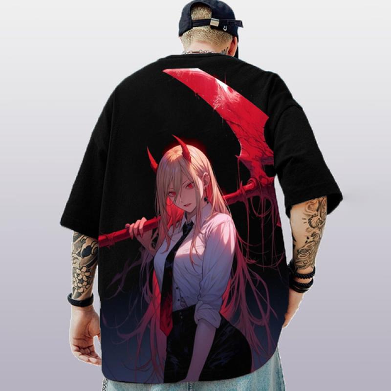 ETST WENDY 005 3D Anime Karakter Print Heren T-shirt 2024 Nieuw Oversized Korte Mouw T-shirt Voor Heren Street Hip-Hop Tee Top Snel Drogende T-shirts 2XL