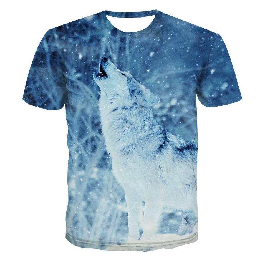 WowClassic 3D Tijger Leeuw T-shirt Man 3D Print Tees Mode O Hals T-shirts Kleding Mannen Casual Korte Mouw T-shirts Zomer Top 6XL