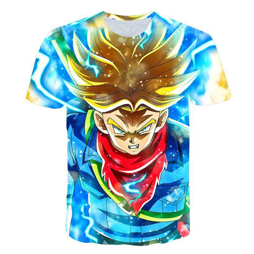 Baibao QIQI Zomer Ronde Hals T-shirt Heren Japanse Anime Draak Korte Mouw Dames Kleding Snel drogend Top XXS-6XL S