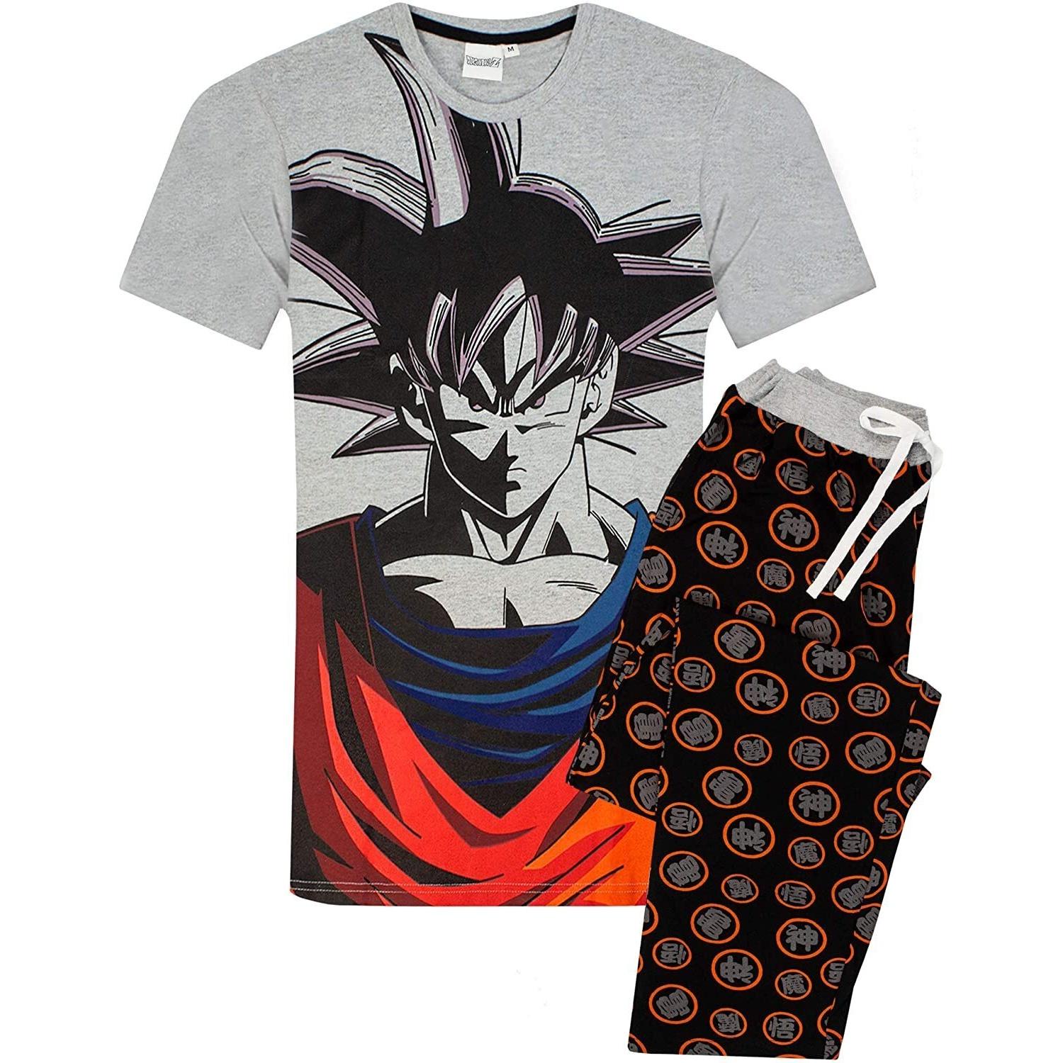 Dragon Ball Z heren Goku lange pyjamaset M grijs/zwart