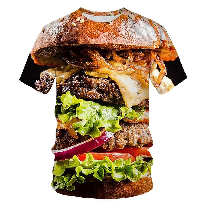 WowClassic Eten Steak Hamburger 3D Print T-shirt Mannen Vrouwen Mode Streetwear Casual T-shirts Oversized Harajuku Tees Kinderen Tops Kleding S