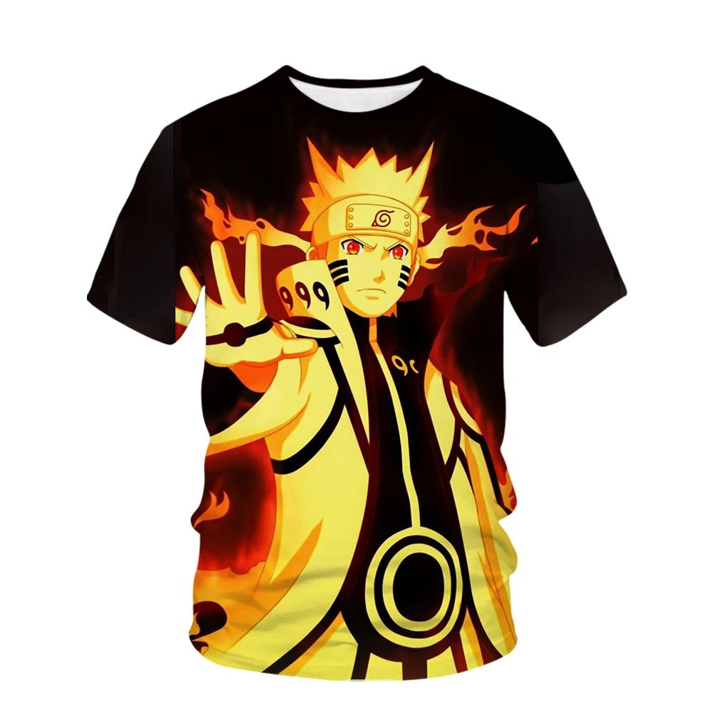 ETST0013 Zomer Naruto Hip Hop T-shirts voor heren Anime Kakashi Streetwear O-hals Korte mouwen Heren T-shirt Cartoon Grafische Tops Kleding 2XL