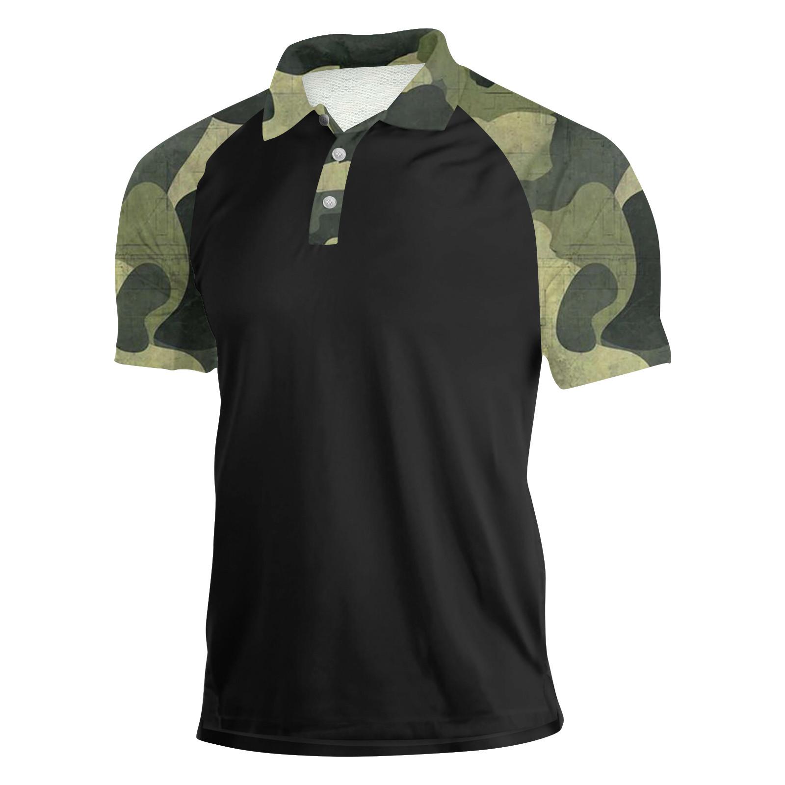 Chicago Rose Heren zomer T-shirt camouflage print korte mouwen shirt M