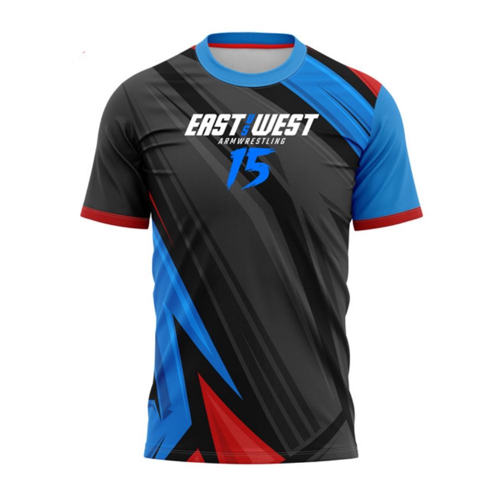 New trendy clothing East to West 15 Devin Lalat Arm Wrestling Jersey Team Fans Pols Training Fitness Uniform Wedstrijddag 3D Geprint Heren T-shirt L