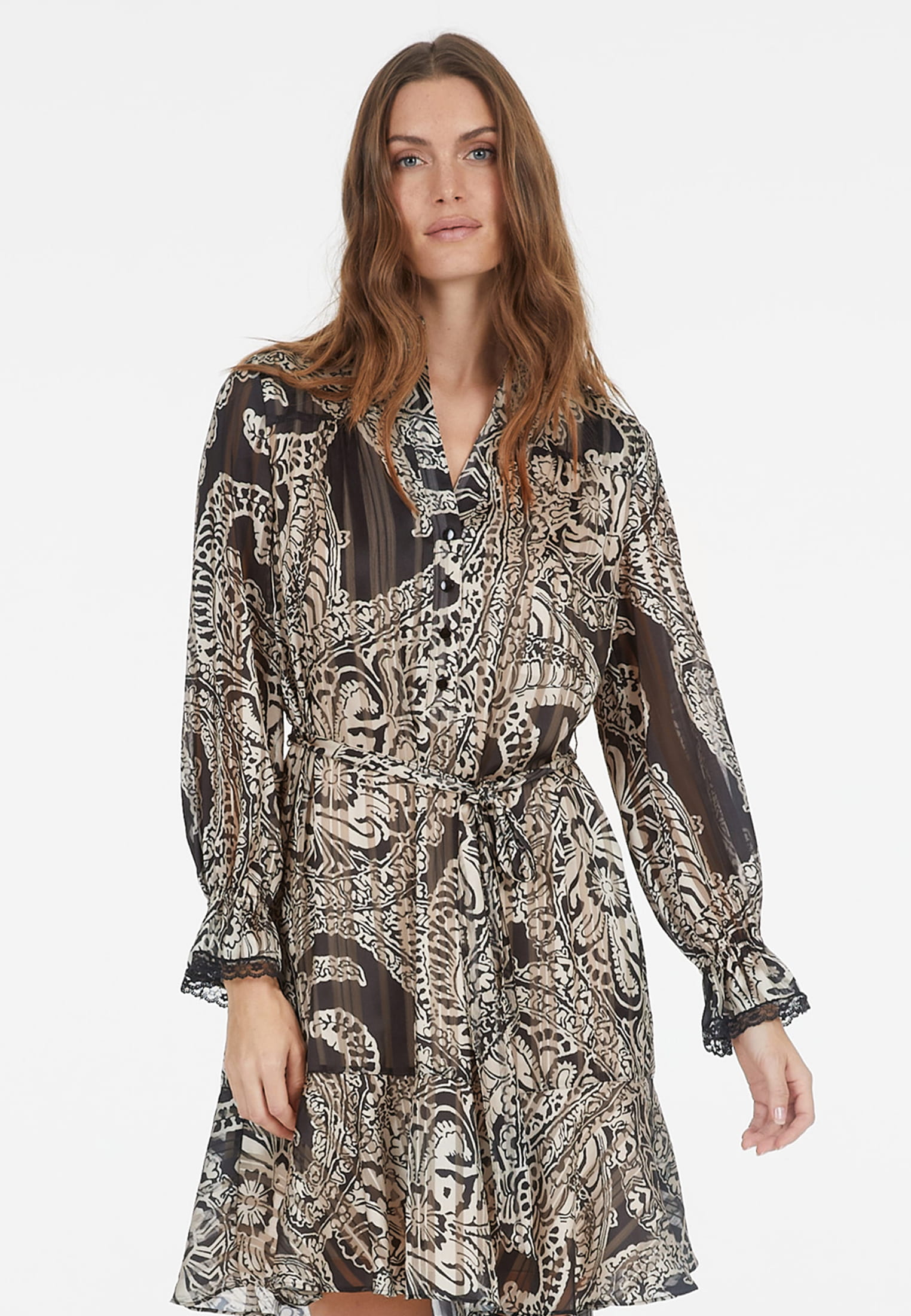 MARC AUREL Kleid im Blow-Up Paisley Print
