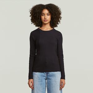 G-Star RAW A-Line Slim Rib T-shirt - Zwart - Dames