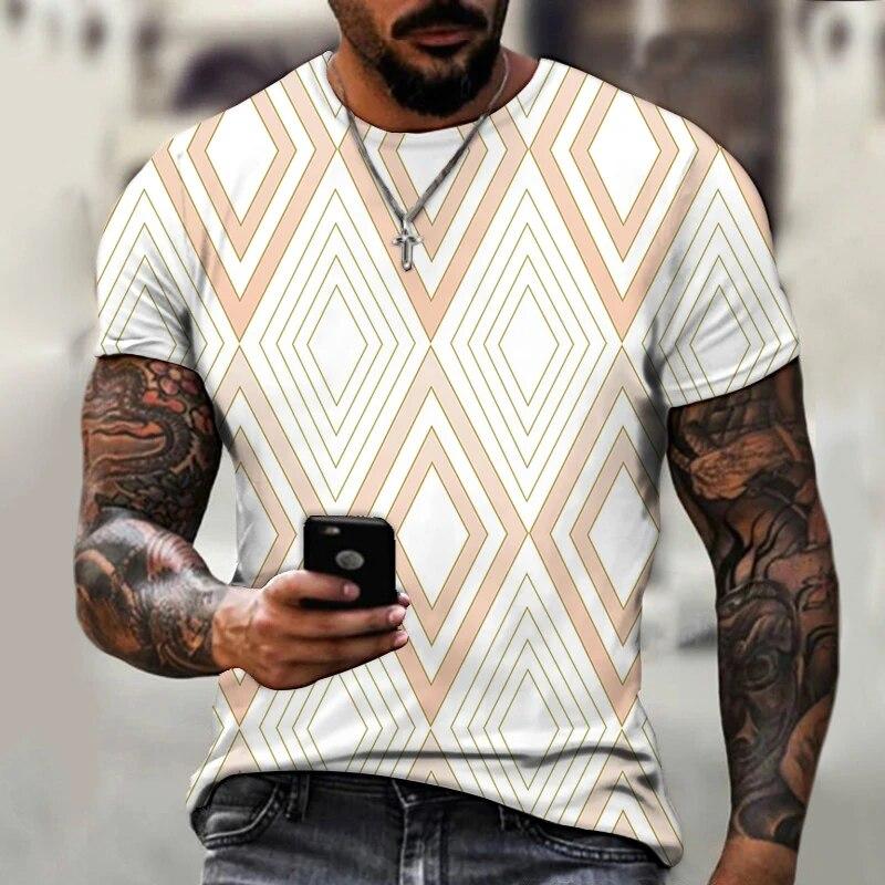Kukebang 3D Print T-shirt Mannen Kleding Zomer Casual Korte Mouw Persoonlijkheid T-shirt Streetwear Abstracte Kunst Serie Gedrukt Tee T-shirts tops 6XL