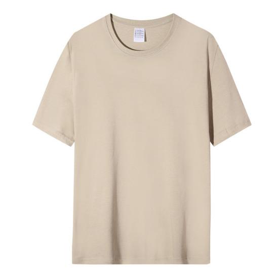 PLUM LAI Heren Fitness T-shirt Effen Kleur Naadloos O-hals Korte mouwen Los Dun Rekbaar Zacht 2XL abrikoos