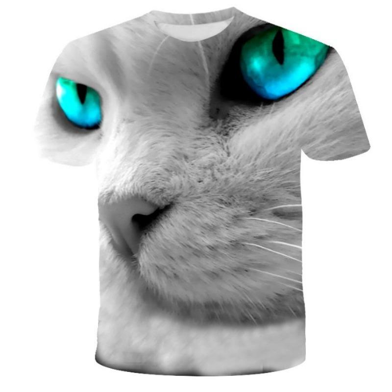 BOLIV MODA Streetwear 3D Animal T-shirt Man 3D Cat Printing Tees Grappige Hip Hop Heren Casual Korte Mouw T-shirts Zomer Top 6XL