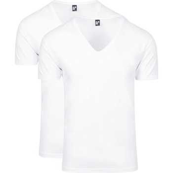 Alan Red T-shirt Korte Mouw  T-Shirt NOV Extra Diepe V-Hals Stretch