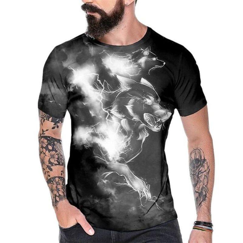 ETST WENDY 005 Mode 3D Tijger Gedrukt Heren T-shirt Casual O-hals Oversized Korte Mouw Zomer Straat Hip Hop Tops Animal Tees 6XL