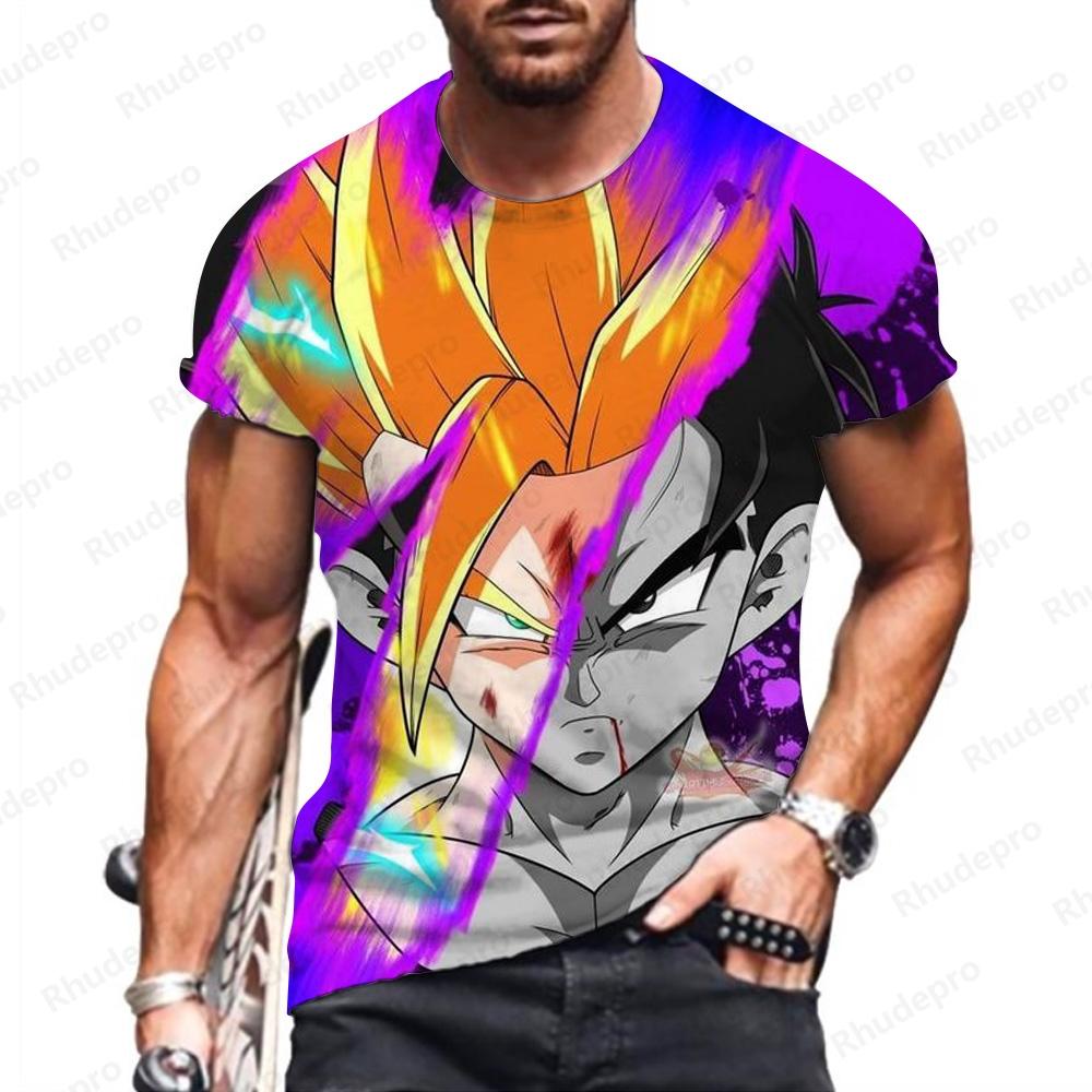 Baibao QIQI Goku Heren T-shirt T-shirts Dragon Ball Z Y2k Kleding Hoge Kwaliteit Anime Kinder Tops Vegeta Super Saiya Hip Hop Nieuw L