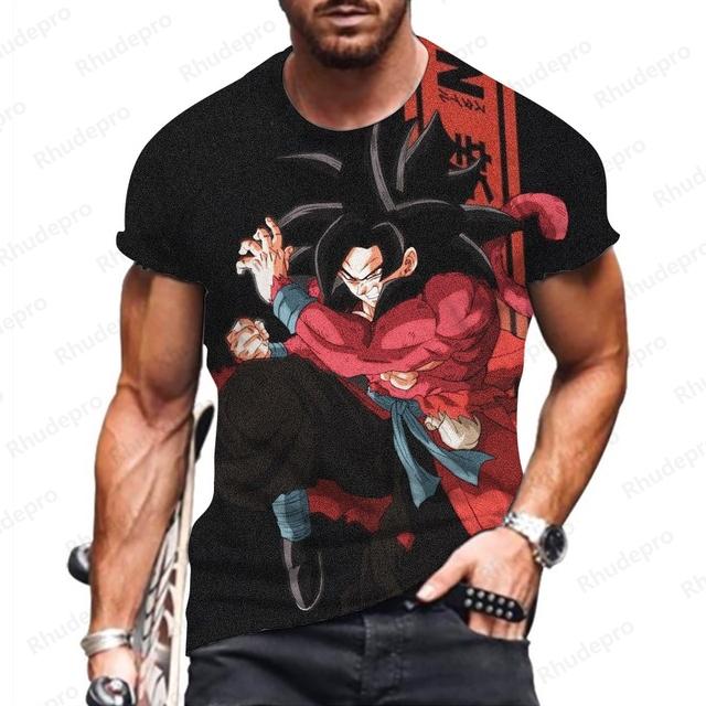 Baibao QIQI Goku Heren T-shirt T-shirts Dragon Ball Z Y2k Kleding Hoge Kwaliteit Anime Kinder Tops Vegeta Super Saiya Hip Hop Nieuw 6XL