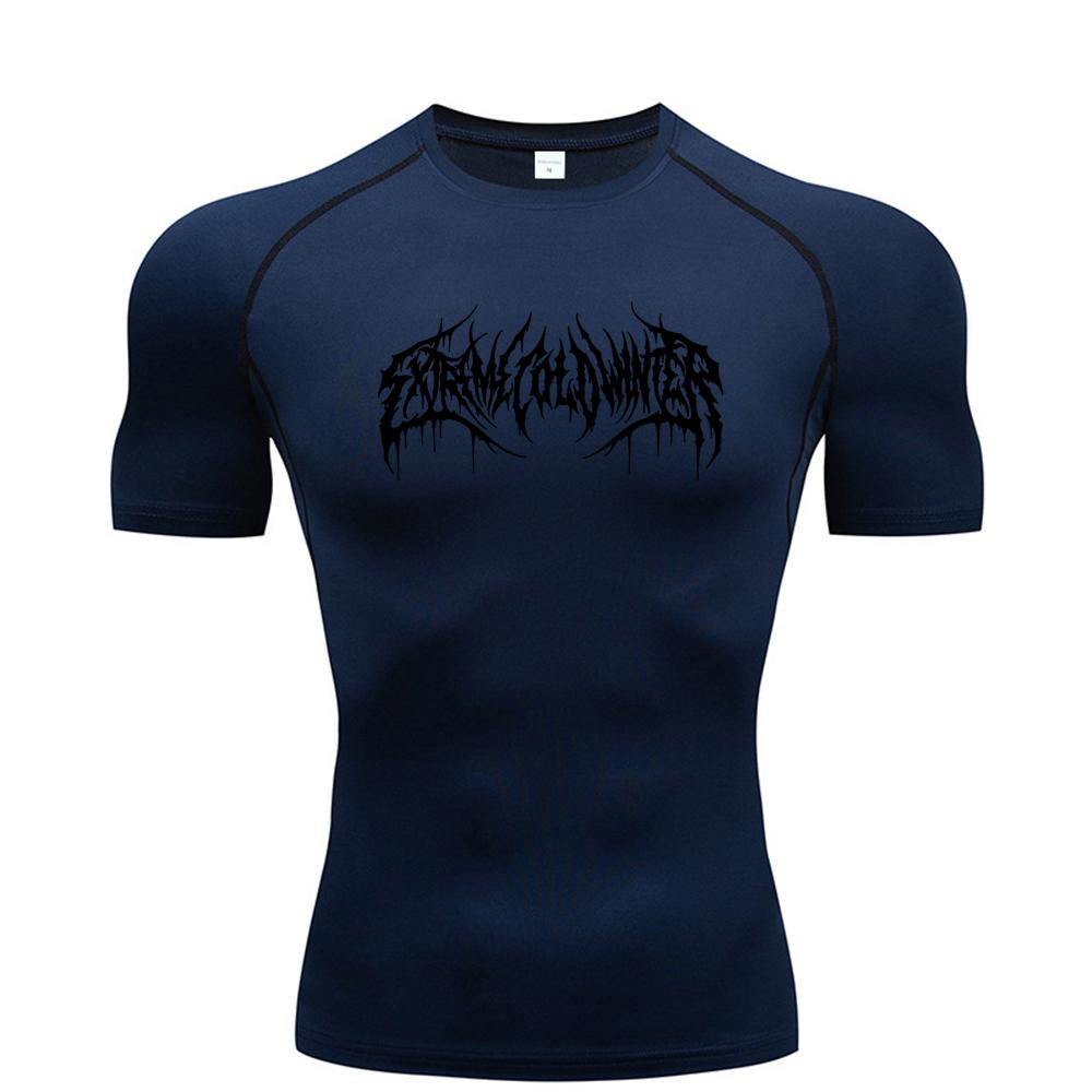 Dress in July Zomer Compressie Sweatshirt Korte Mouw Heren Fitness T-shirt Hardloop Snel Drogende Top Gym Workout Bodybuilding T-shirt S-3XL S