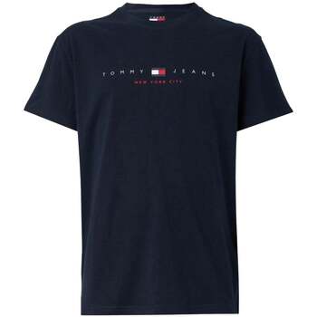 Tommy Jeans T-shirt Korte Mouw  Flag Linear T-Shirt Dark Night Navy