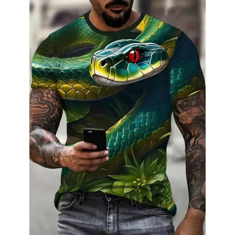 Forever Men Heren T-shirt Snel drogende tops Zomermode Straat Korte mouw T-shirts 3D grafische print T-shirts Oversized herenkleding L