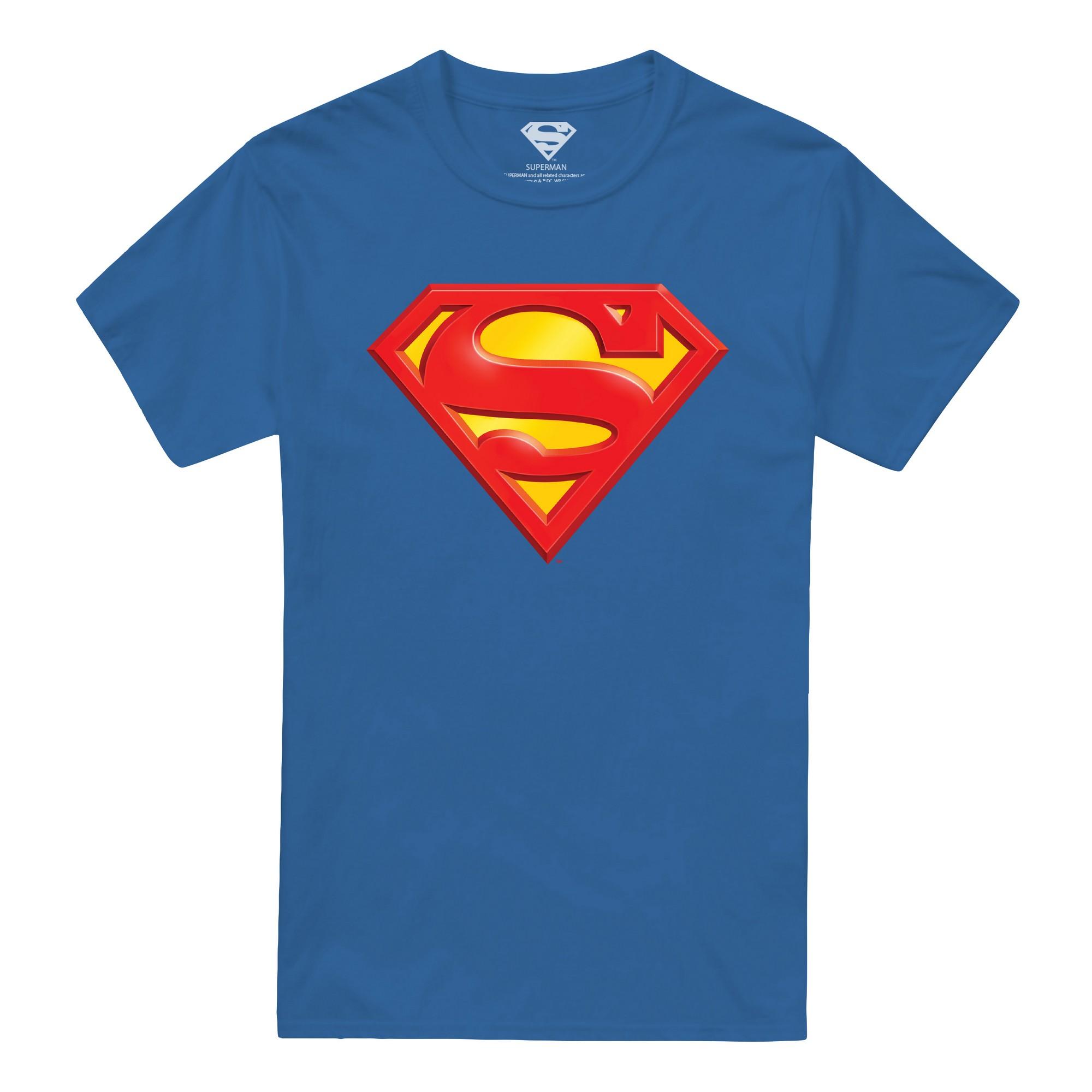 Superman Mens Embossed Logo T-Shirt XXL