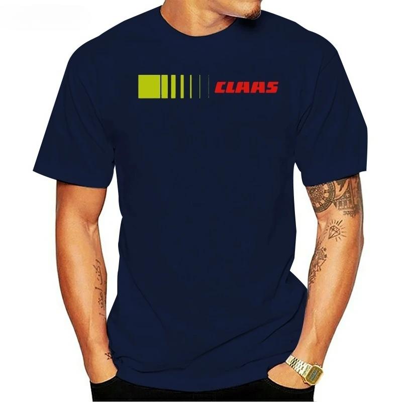 WowClassic Claas T-shirt VERSCHILLENDE MATEN & KLEUREN Tractor Landbouw Heren Merk T-shirt Heren Zomer Katoenen T-shirts Heren XXL marineblauwe kleur