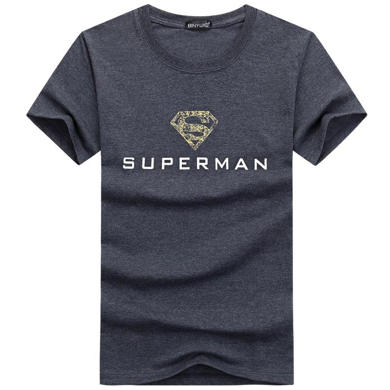 QICED Zomer T-shirt met korte mouwen Heren O-hals Trend Ondershirt XXXXXL donkergrijze kleur