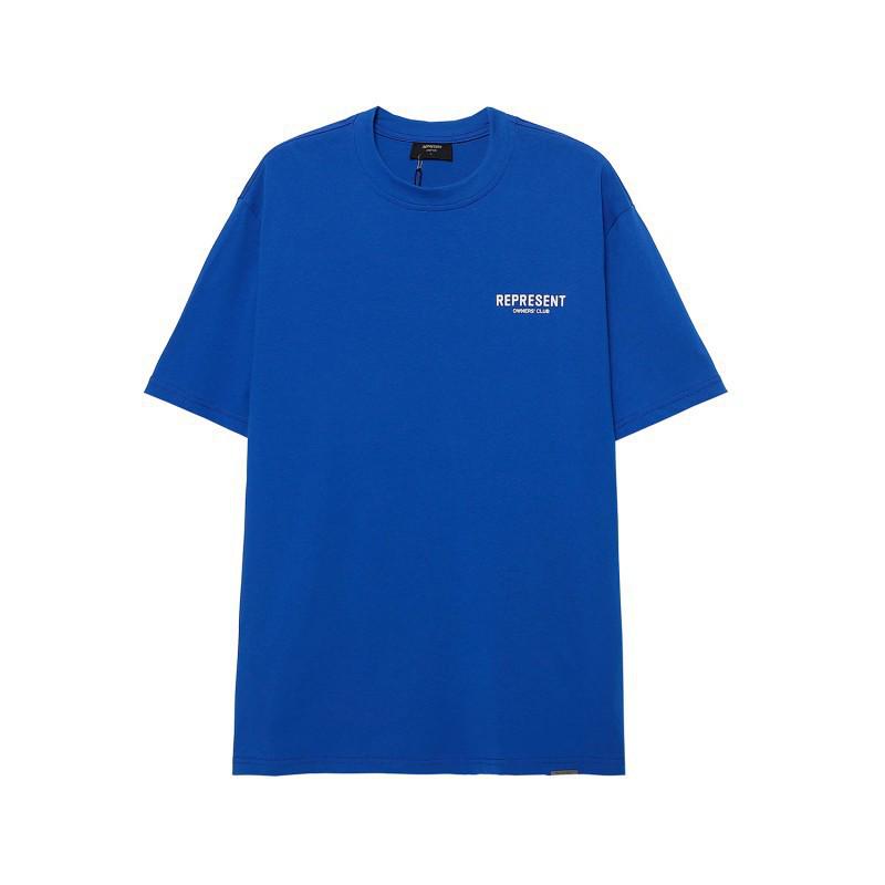 StrideBox REPRESENT Basic Logo Letter Korte Mouw 2022 Zomer Losvallend T-Shirt voor Koppels Small