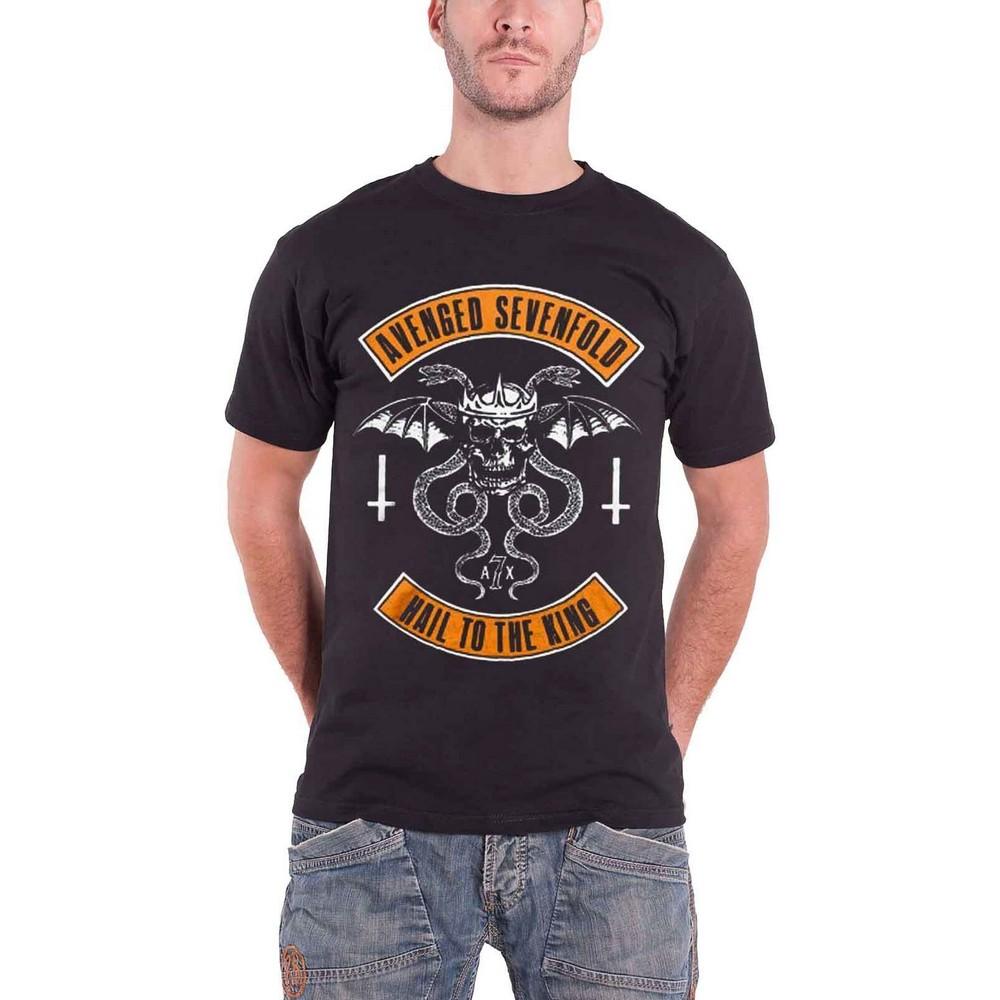 Avenged Sevenfold Unisex volwassen hagel aan de koning T-shirt M zwart