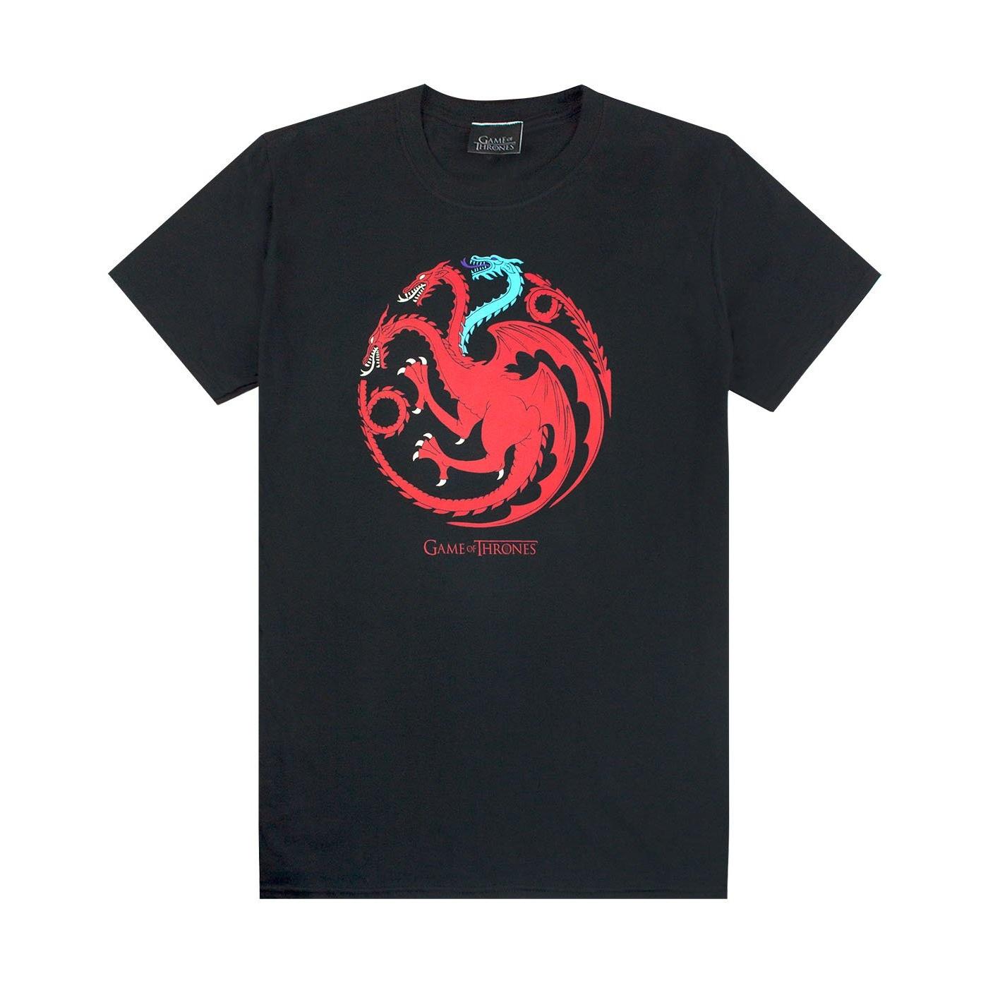 Game Of Thrones Heren ijs en vuur draken embleem T-shirt S