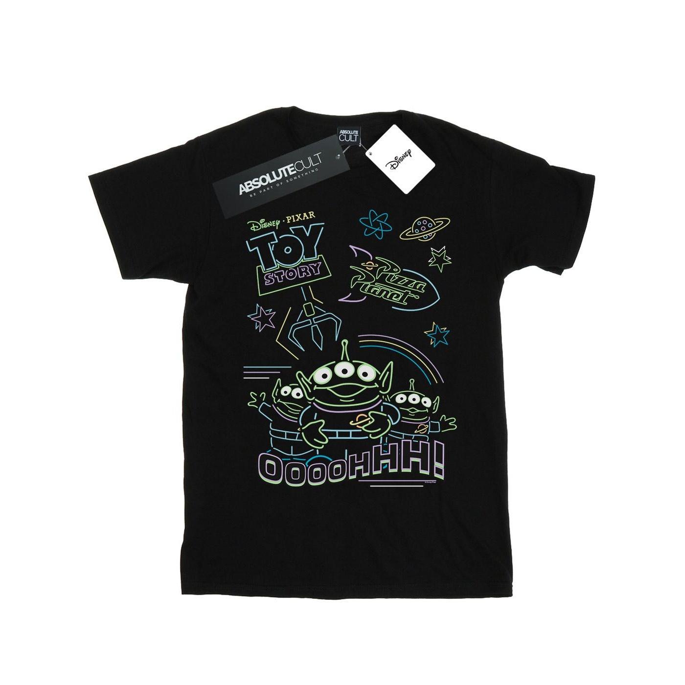 Disney Heren Toy Story Neon Kleine Groene Heren T-shirt XXL zwart
