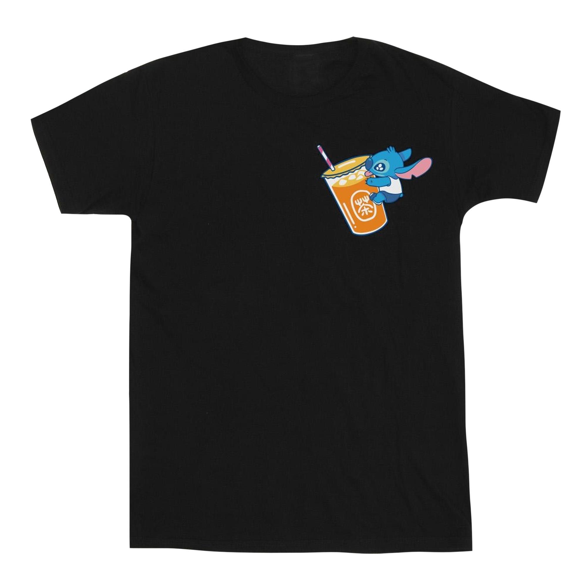 Disney Heren Lilo en Stitch Drink T-shirt L zwart