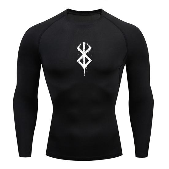 PLUM LAI Heren Sport Top Ronde Hals Slim Fit Lange Mouw Snel Droog Dun Zacht Zeer XL zwart witte kleur