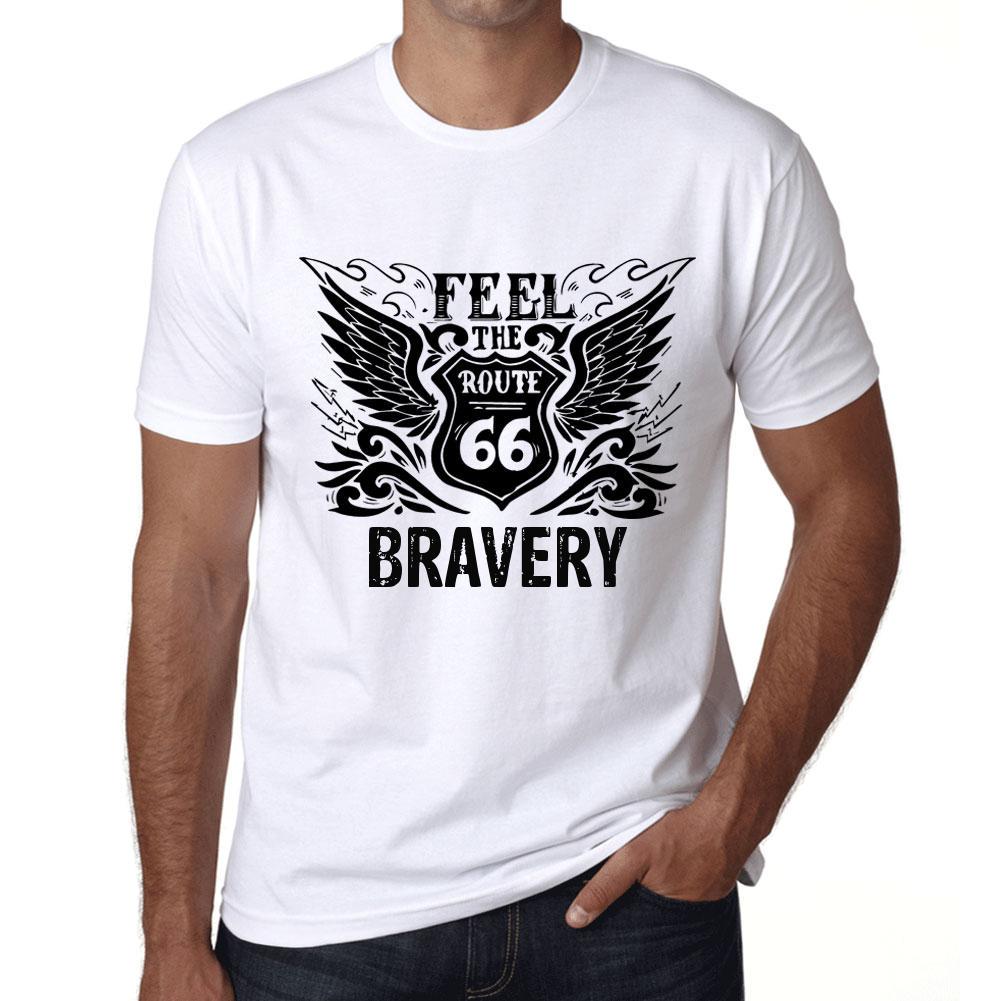 Ultrabasic Vintage T-shirt voor heren Grafisch T-shirt Voel de moed Wit XS wit