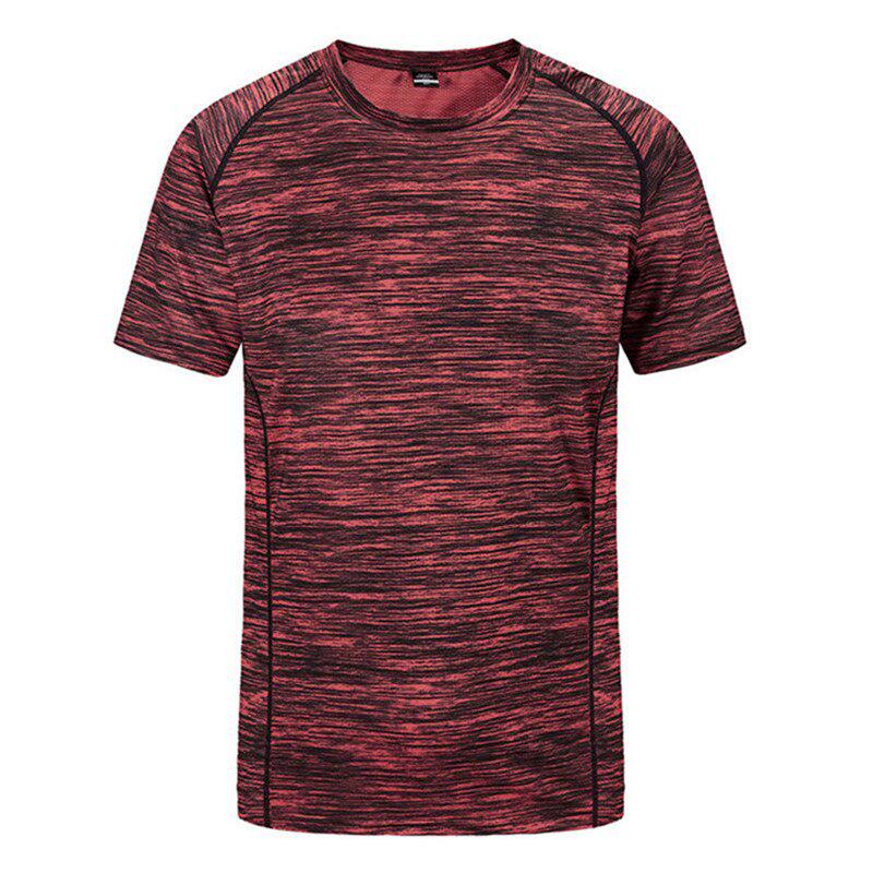 YL11KEEP Clothing Plus Size 8xl T-shirt Heren Creatief Eenvoudig Sneldrogend Ademend T-shirt Heren Zomer T-shirt 6XL bordeaux