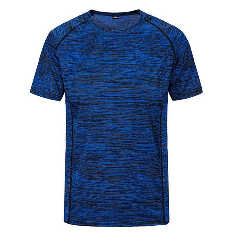 YL11KEEP Clothing Plus Size 8xl T-shirt Heren Creatief Eenvoudig Sneldrogend Ademend T-shirt Heren Zomer T-shirt XXXL marineblauwe kleur