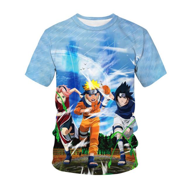 Baibao QIQI T-shirt met korte mouwen Naruto Japanse cartoon mode casual kinderen herenkleding 3D bedrukte topkleding met korte mouwen L