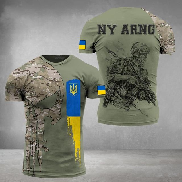 Xin nan zhuang ARMY-VETERAN 3D Print heren T-shirts Soldaat Casual Ronde Hals Losse Korte Mouw Camouflage Commando Mannen Kleding XL