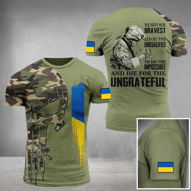 Xin nan zhuang ARMY-VETERAN 3D Print heren T-shirts Soldaat Casual Ronde Hals Losse Korte Mouw Camouflage Commando Mannen Kleding XL