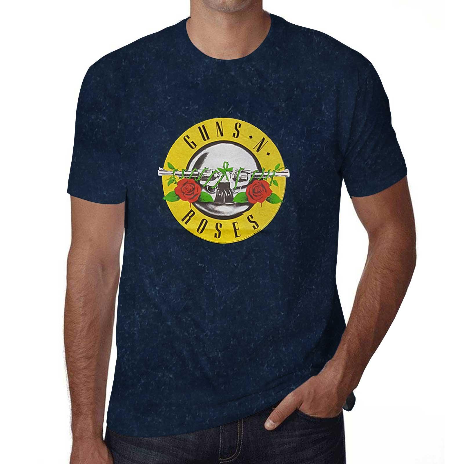 Guns N' Roses Guns N Roses Unisex volwassen klassiek logo T-shirt XL marineblauwe kleur