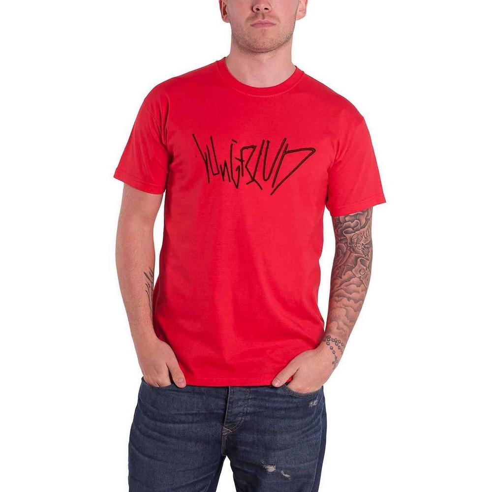Pertemba FR - Apparel Yungblud Unisex volwassen leven op Mars T-shirt met rugprint XL rood