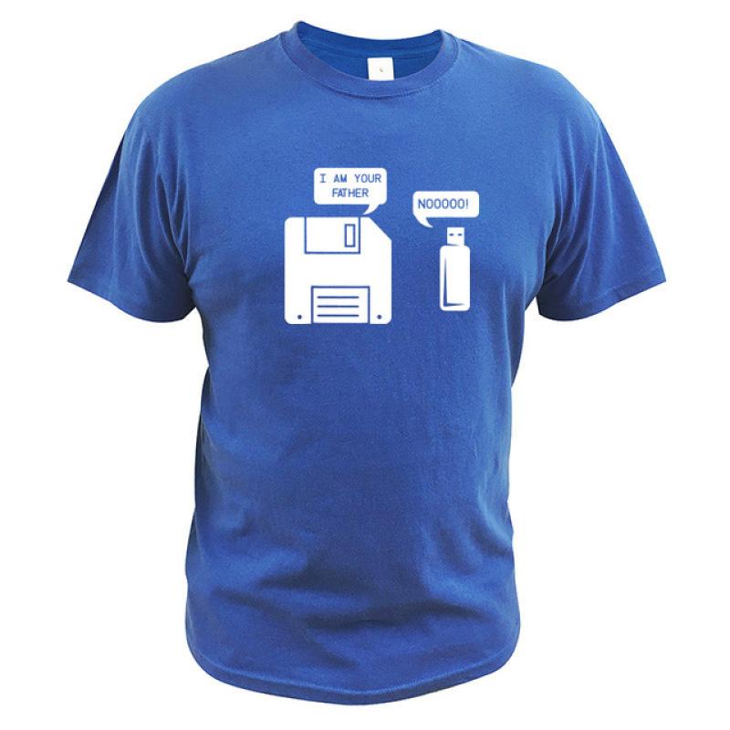 Nihao USB Floppy Disk Ik ben je vader T-shirt Geek Gifts Tshirt Vintage 100% katoen Hoge kwaliteit Design Tops Tee XL