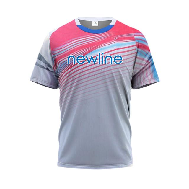 Xin nan zhuang Ademende en absorberende fietskleding voor heren Nieuwe fitnesskleding met korte mouwen Badmintonsportkleding Tenniskleding XL bruin