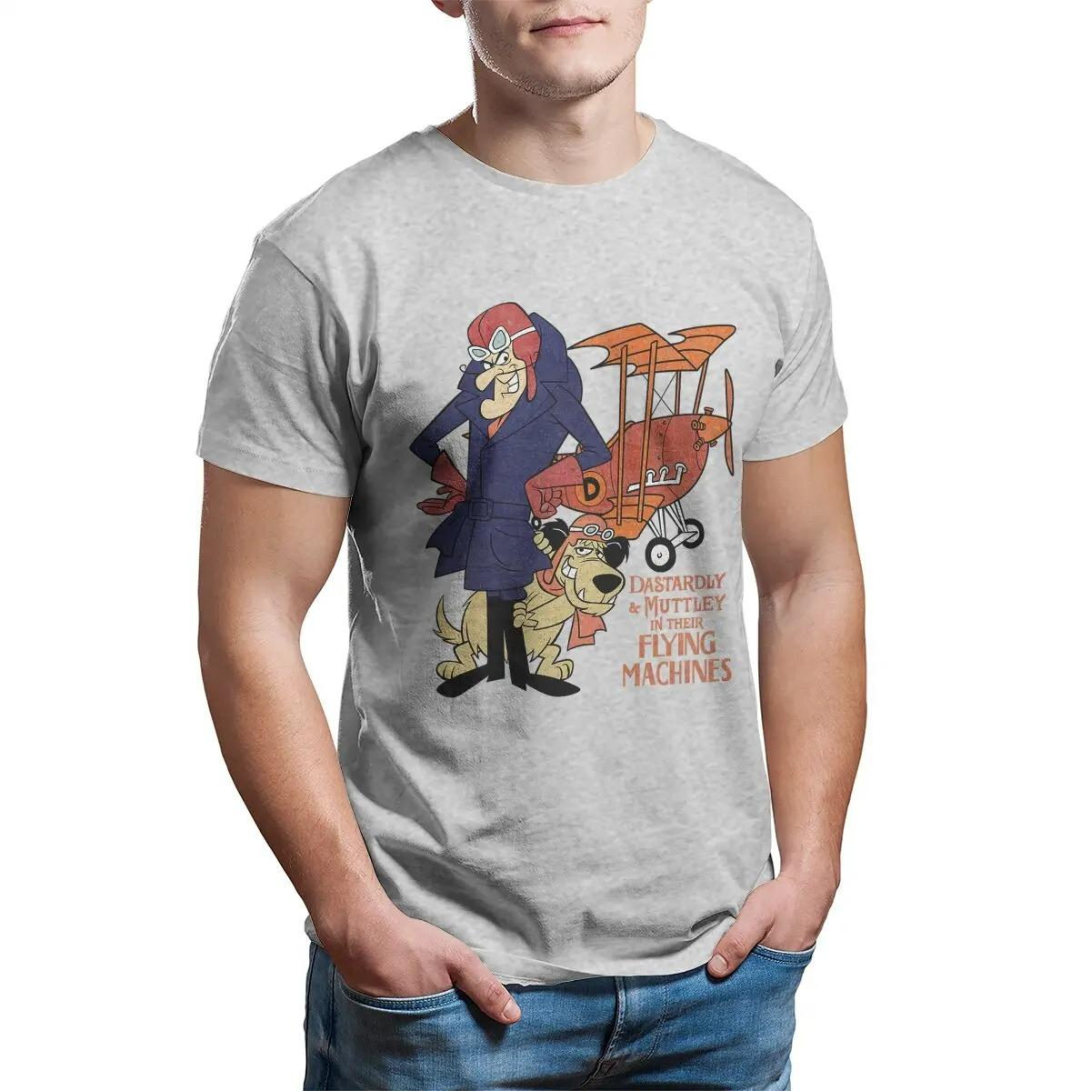 Enter Boutique Sports Clothing Collection Heren Dastardly Muttley Flying Machines Wacky Races Cartoon T-shirts Katoenen kleding O-hals T-shirt Grafisch bedrukte T-shirts XL