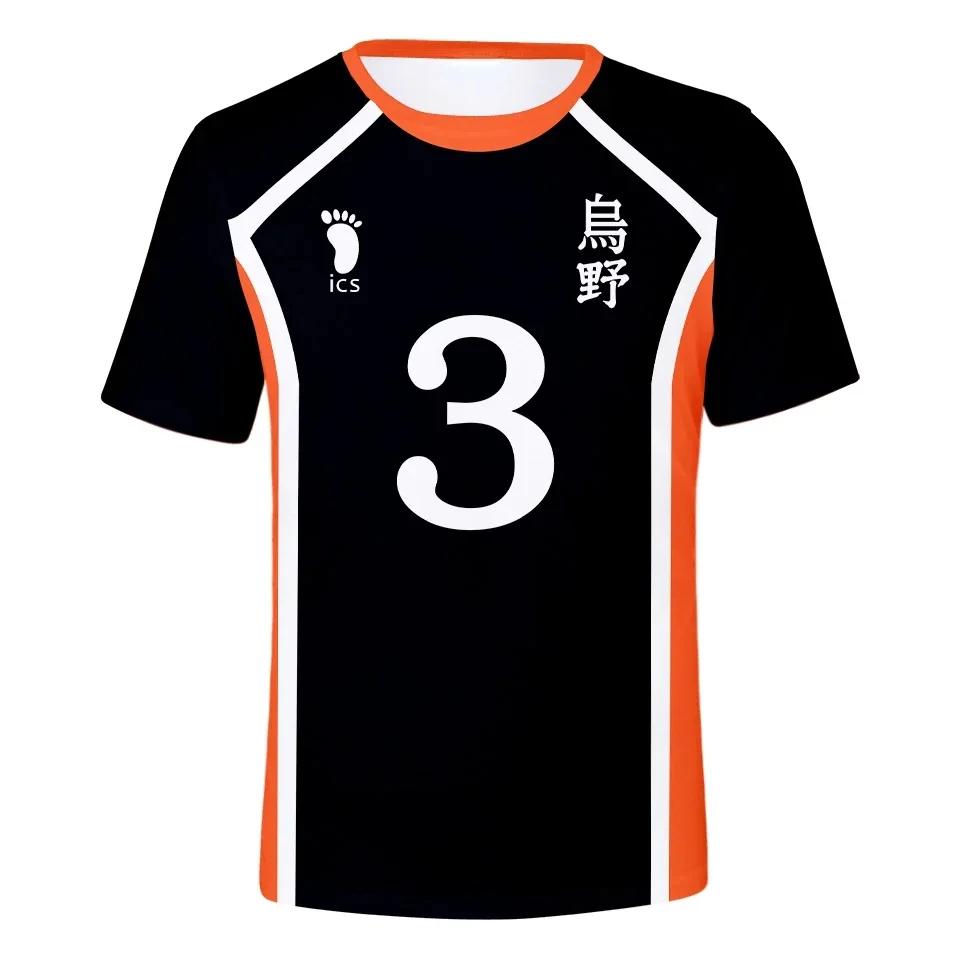 Men look 3D Clothes Anime Haikyuu Hinata Shoyo Karasuno Volleybal Sportkleding Heren Comfortabel T-shirt M