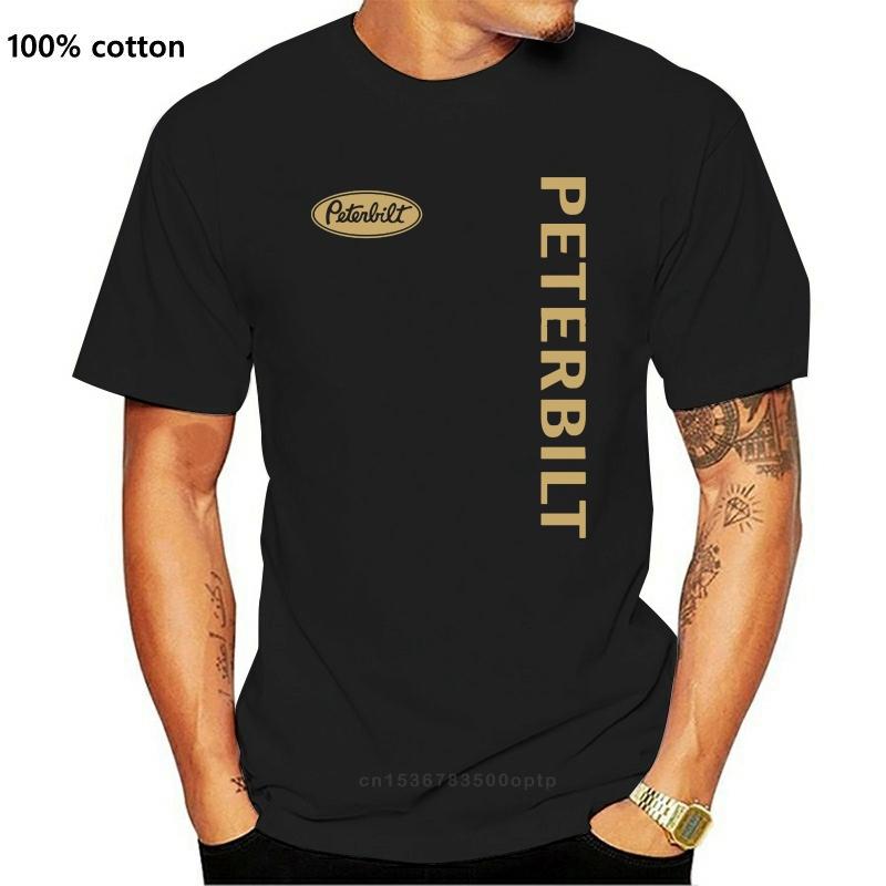 Nice T-Shirts Fashion Man Graphic T Shirt Peterbilt Truck King Of The Road Funny Tee 3XL zwart