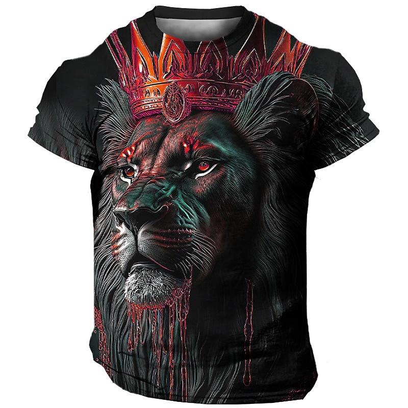 ETST WENDY 005 3D Harajuku Tijger Patroon T-shirts Hip Hop Punk Stijl Streetwear Mode O-hals Korte Mouw Trui Oversized T-shirt 5XL