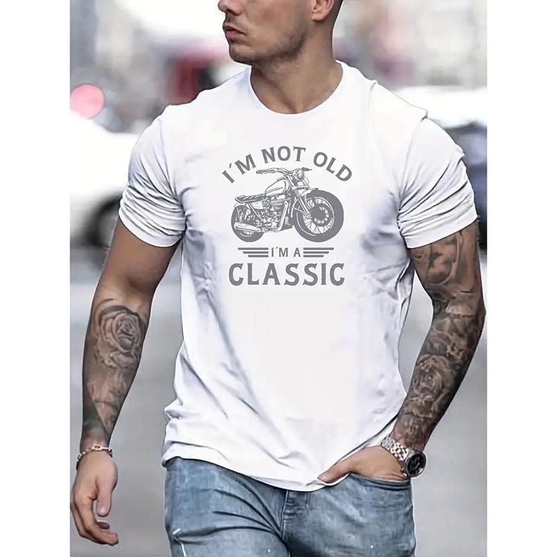 Happy Show Nieuw Zomer Heren Mode T-shirt Persoonlijkheid Motorfiets Bedrukt Heren T-shirt Top 2XL