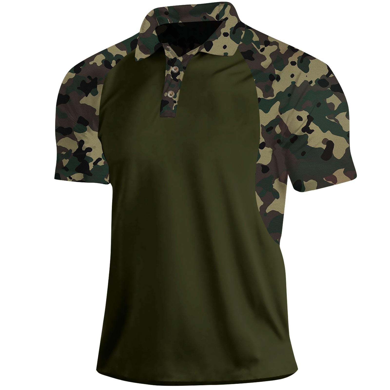Molihua Heren Zomer T-shirt Camouflage Print Korte Mouw L