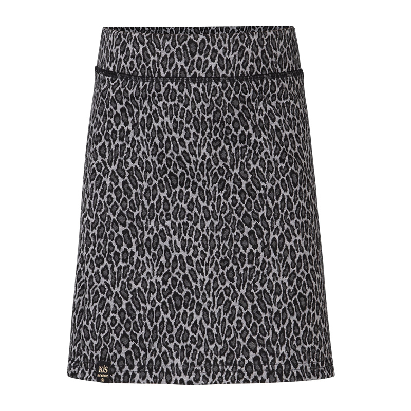 KIEstone winter rok meisjes - bruin panter - Vera